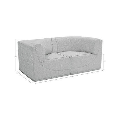 Ollie Grey Boucle Fabric Modular Sofa