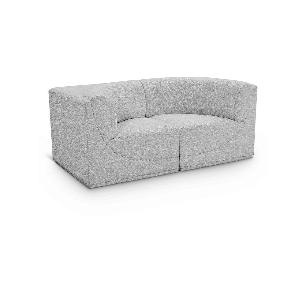 Ollie Grey Boucle Fabric Modular Sofa