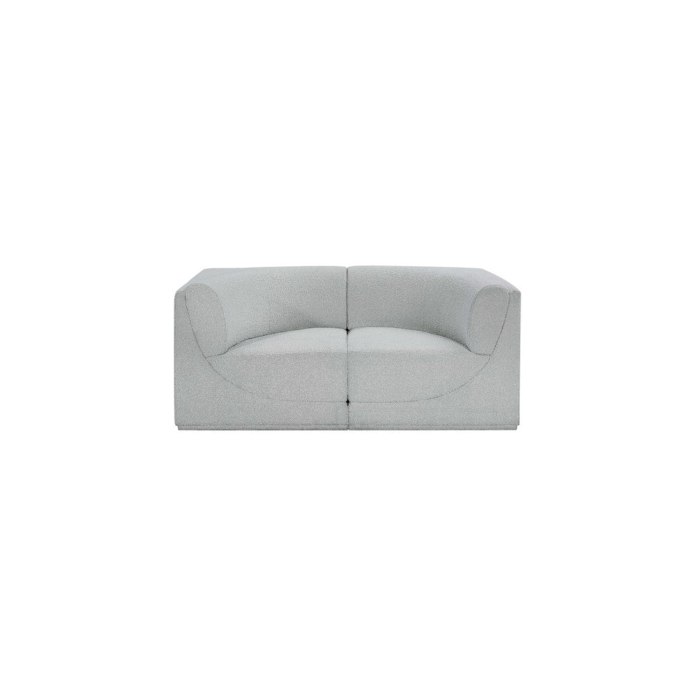 Ollie Grey Boucle Fabric Modular Sofa
