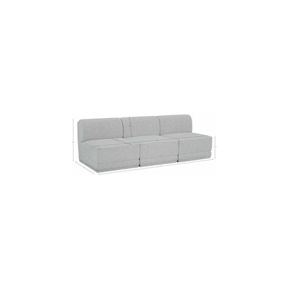 Ollie Grey Boucle Fabric Modular Sofa
