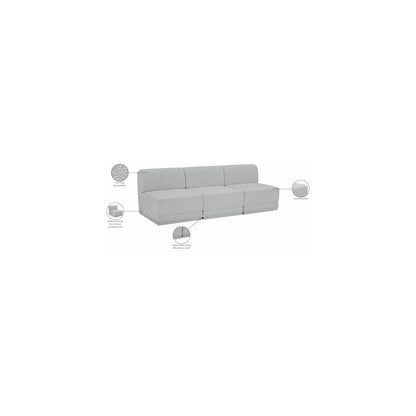 Ollie Grey Boucle Fabric Modular Sofa