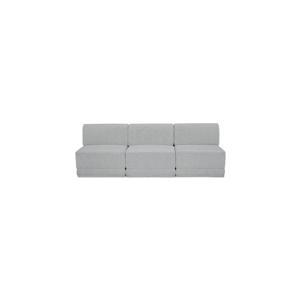 Ollie Grey Boucle Fabric Modular Sofa