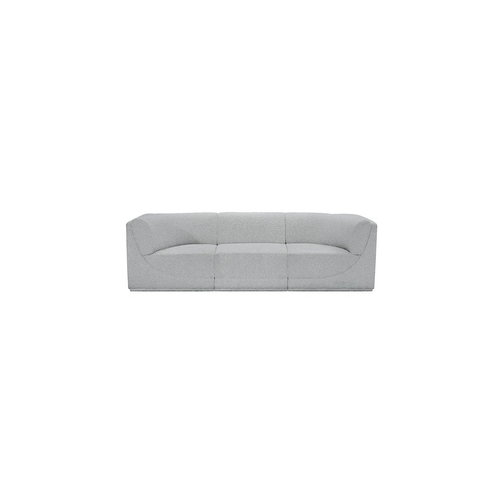 Ollie Grey Boucle Fabric Modular Sofa