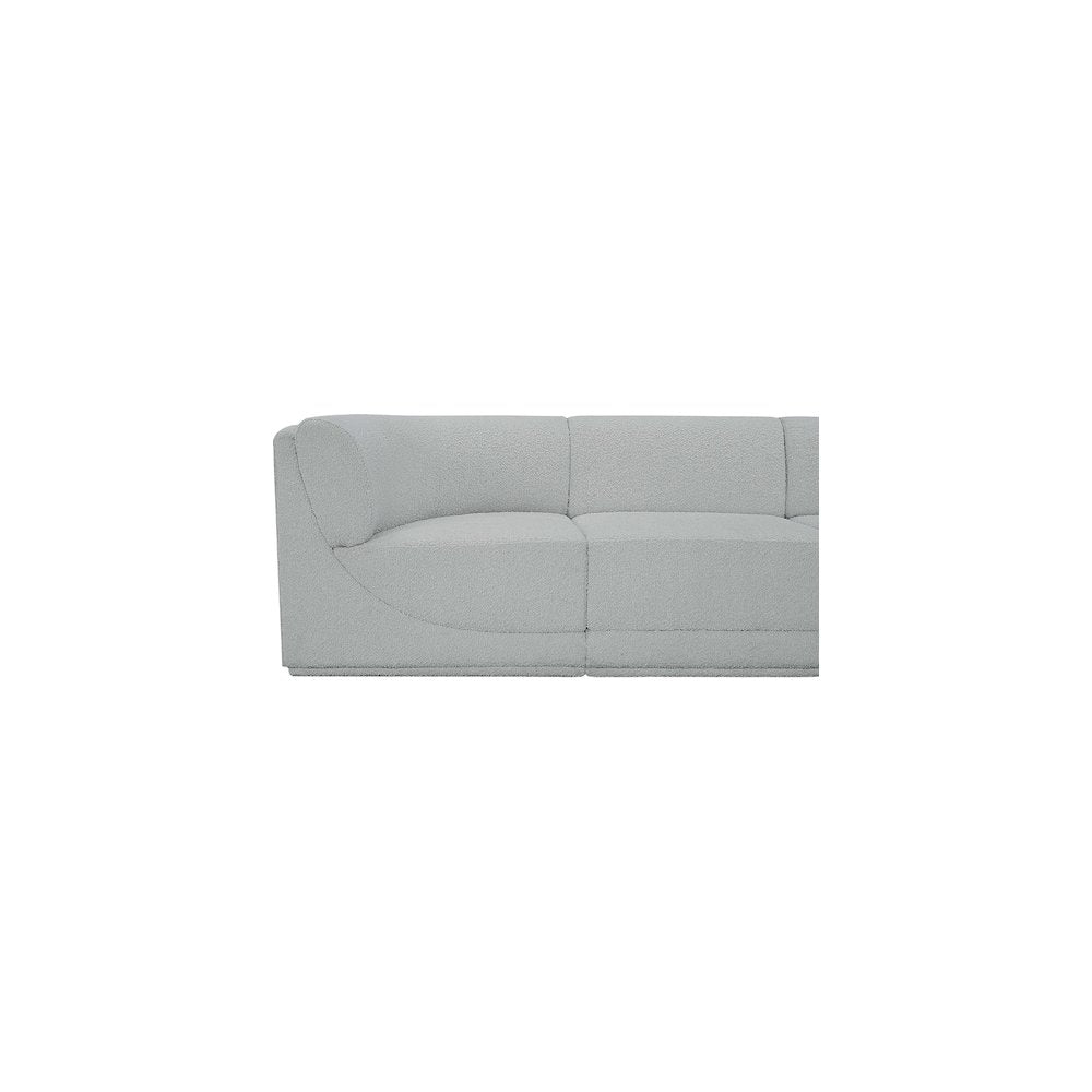 Ollie Grey Boucle Fabric Modular Sofa
