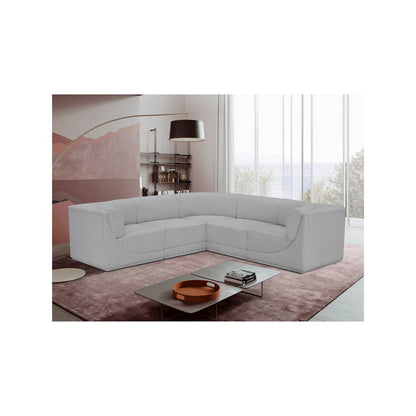 Ollie Grey Boucle Fabric Modular Sectional