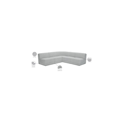 Ollie Grey Boucle Fabric Modular Sectional