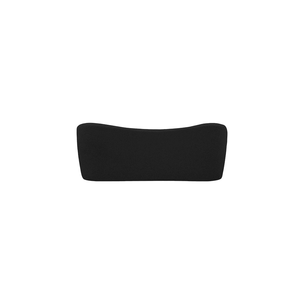 Flair Black Boucle Fabric Bench