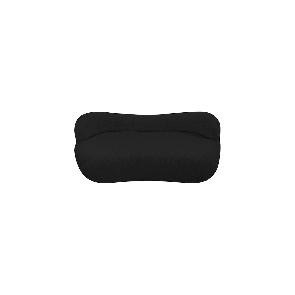 Flair Black Boucle Fabric Bench