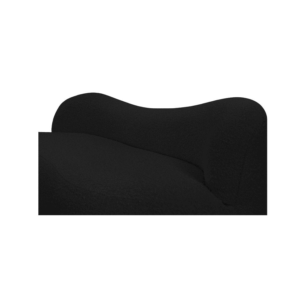 Flair Black Boucle Fabric Bench