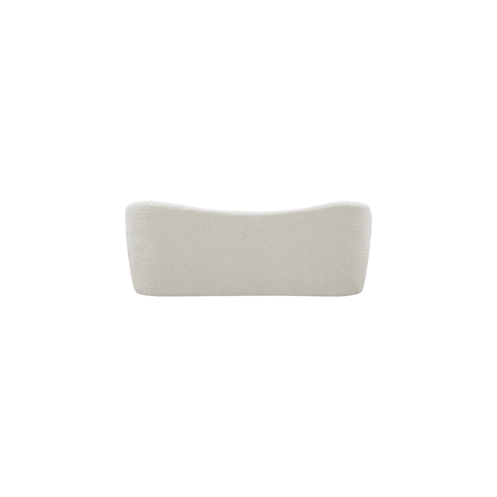 Flair Cream Boucle Fabric Bench