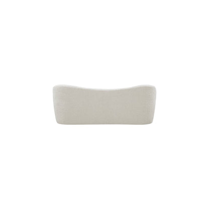 Flair Cream Boucle Fabric Bench