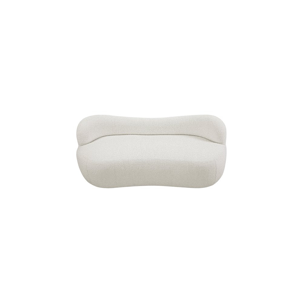 Flair Cream Boucle Fabric Bench
