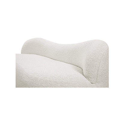 Flair Cream Boucle Fabric Bench