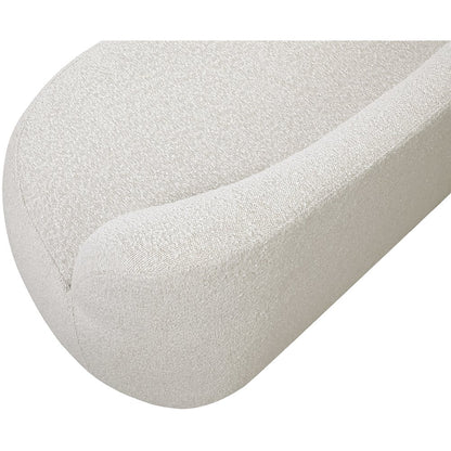 Flair Cream Boucle Fabric Bench