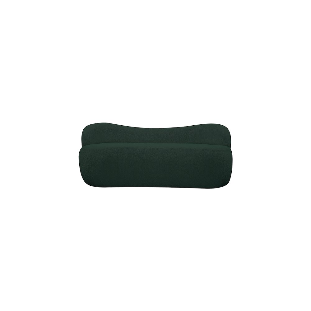 Flair Green Boucle Fabric Bench