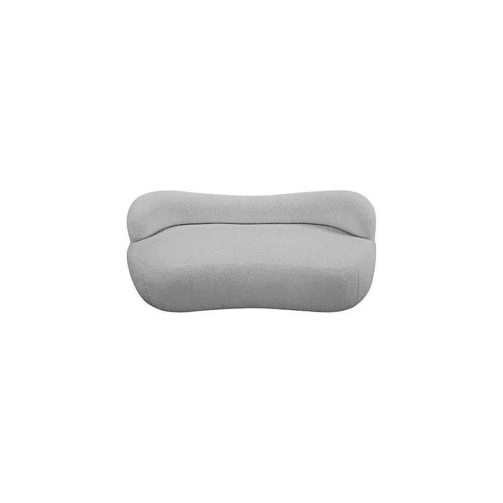 Flair Grey Boucle Fabric Bench
