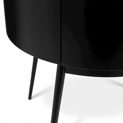 Black Nightstand with Contemporary Finish and Modern Style