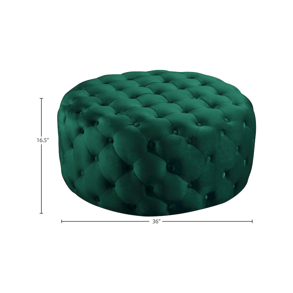 Addison Green Velvet Ottoman/Bench