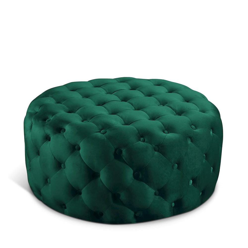 Addison Green Velvet Ottoman/Bench