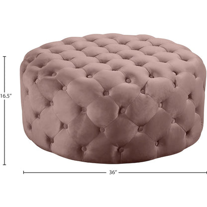 Addison Pink Velvet Ottoman/Bench