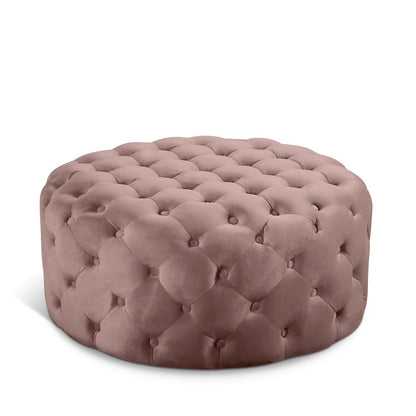 Addison Pink Velvet Ottoman/Bench