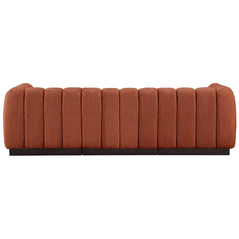 Quinn Cognac Chenille Fabric Modular Sofa