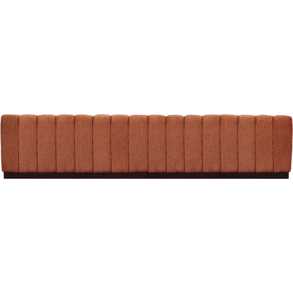 Quinn Cognac Chenille Fabric Modular Sofa