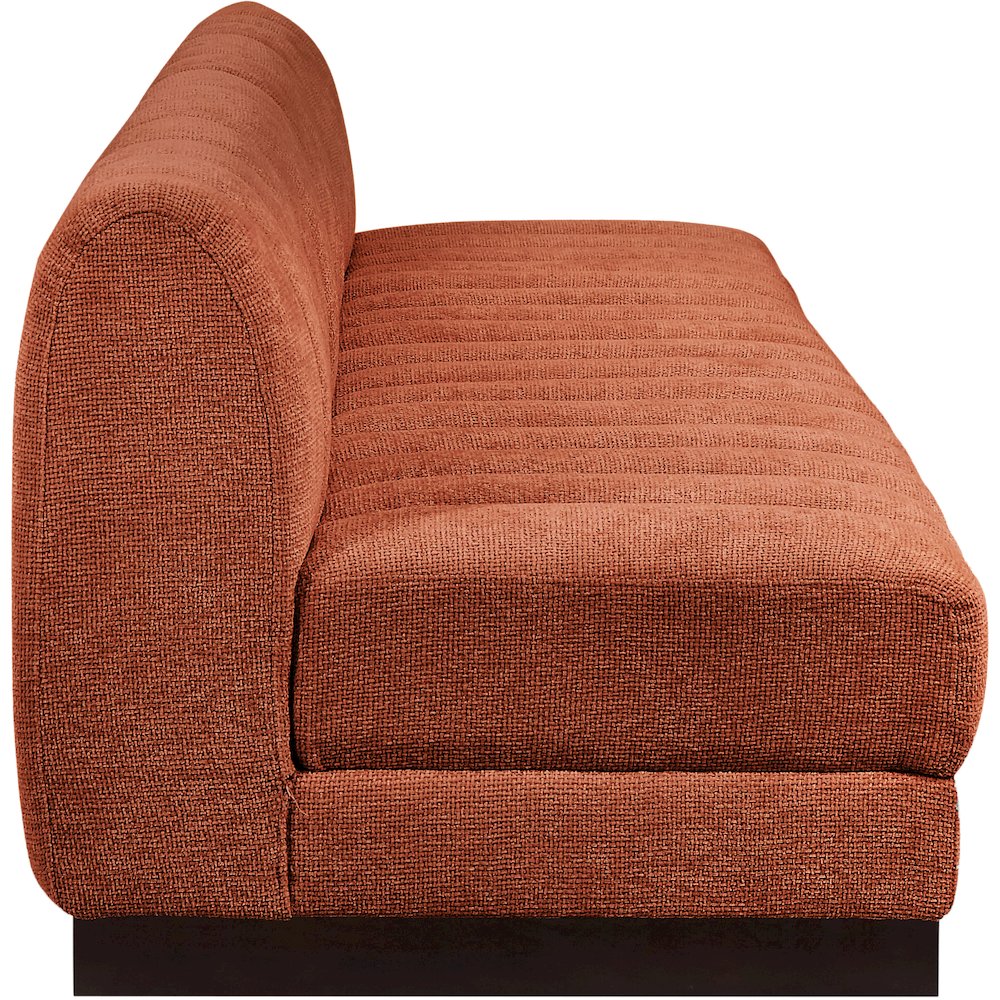 Quinn Cognac Chenille Fabric Modular Sofa