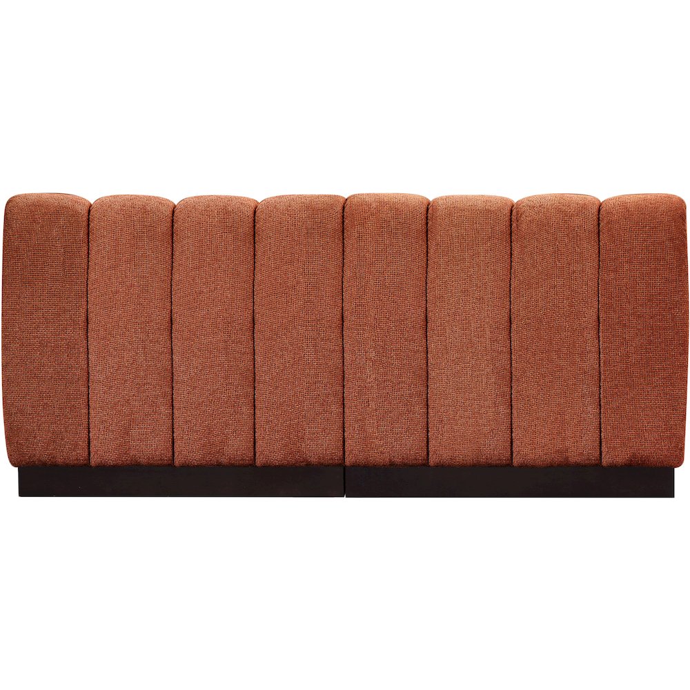 Quinn Cognac Chenille Fabric Modular Sofa