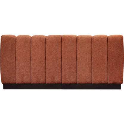 Quinn Cognac Chenille Fabric Modular Sofa