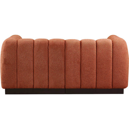 Quinn Cognac Chenille Fabric Modular Sofa
