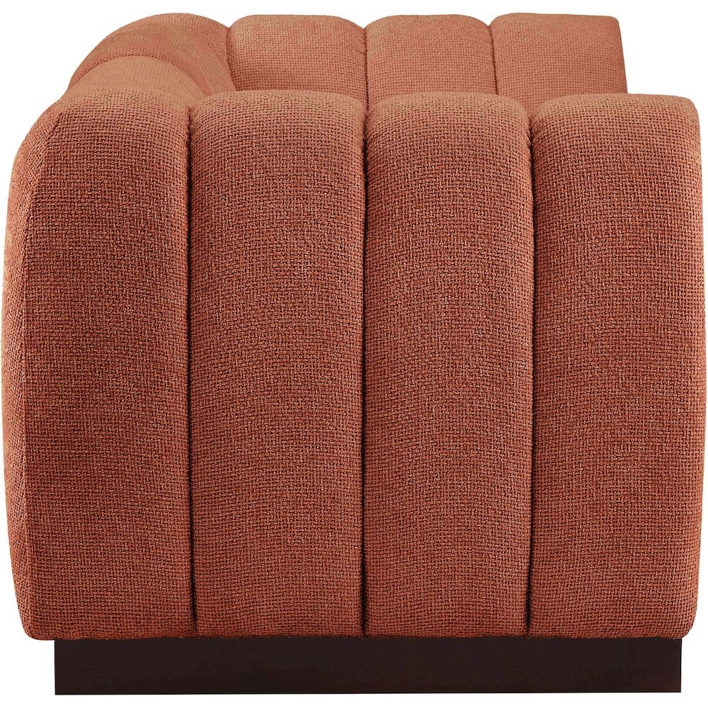 Quinn Cognac Chenille Fabric Modular Sofa