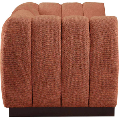 Quinn Cognac Chenille Fabric Modular Sofa