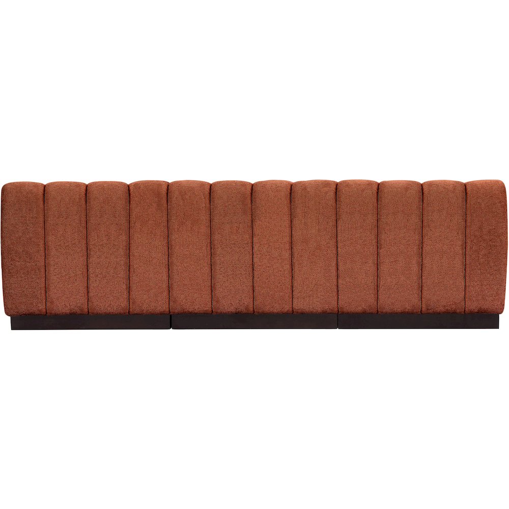Quinn Cognac Chenille Fabric Modular Sofa