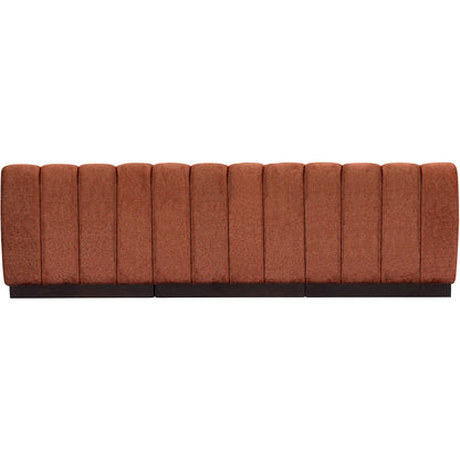 Quinn Cognac Chenille Fabric Modular Sofa