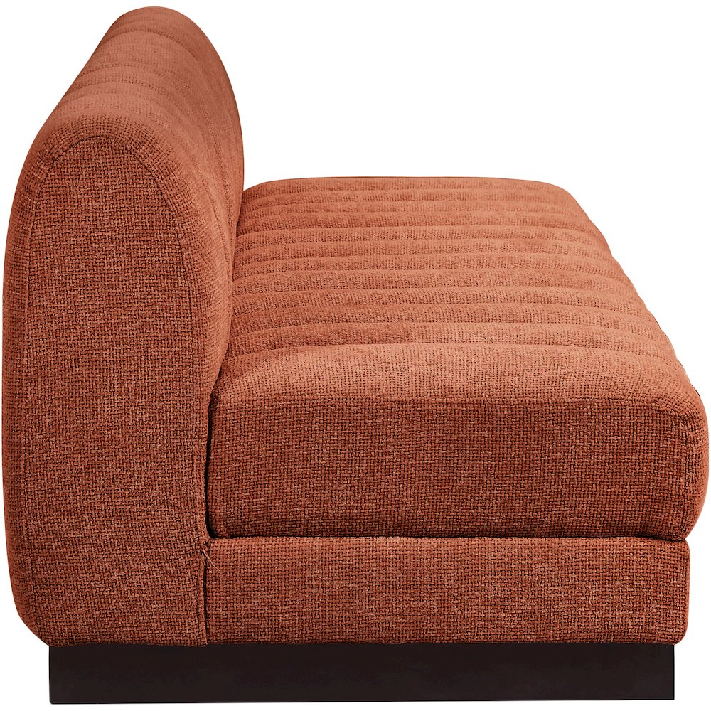 Quinn Cognac Chenille Fabric Modular Sofa
