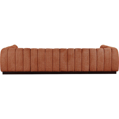 Quinn Cognac Chenille Fabric Modular Sectional