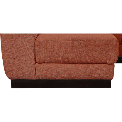 Quinn Cognac Chenille Fabric Modular Sectional