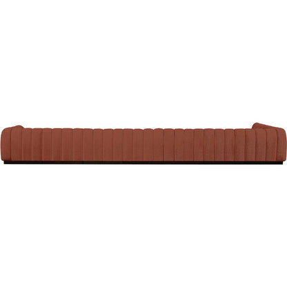 Quinn Cognac Chenille Fabric Modular Sectional