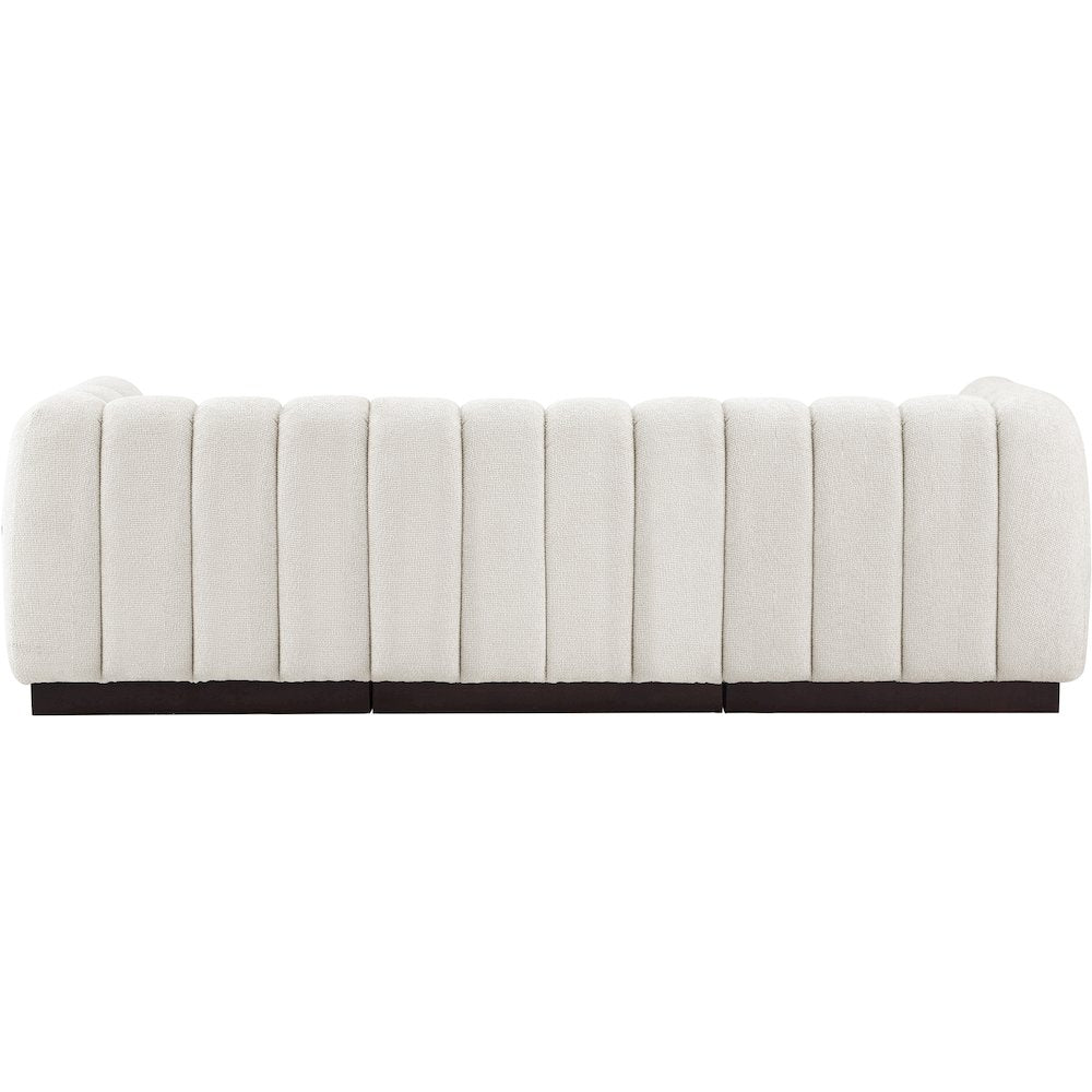 Quinn Cream Chenille Fabric Modular Sofa