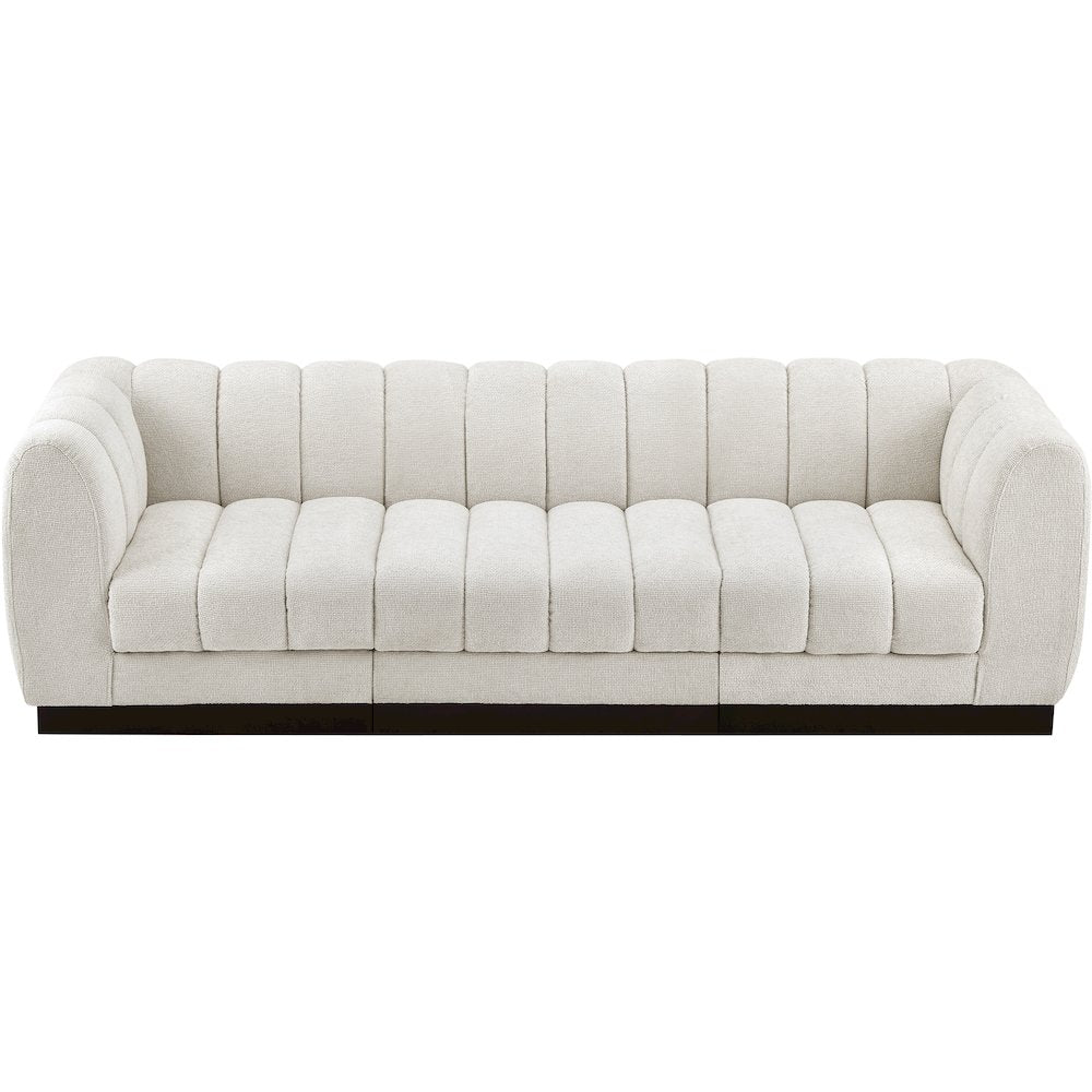 Quinn Cream Chenille Fabric Modular Sofa