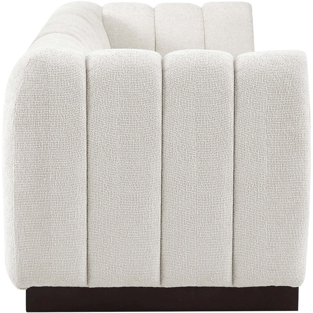 Quinn Cream Chenille Fabric Modular Sofa