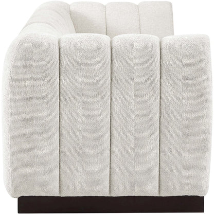 Quinn Cream Chenille Fabric Modular Sofa