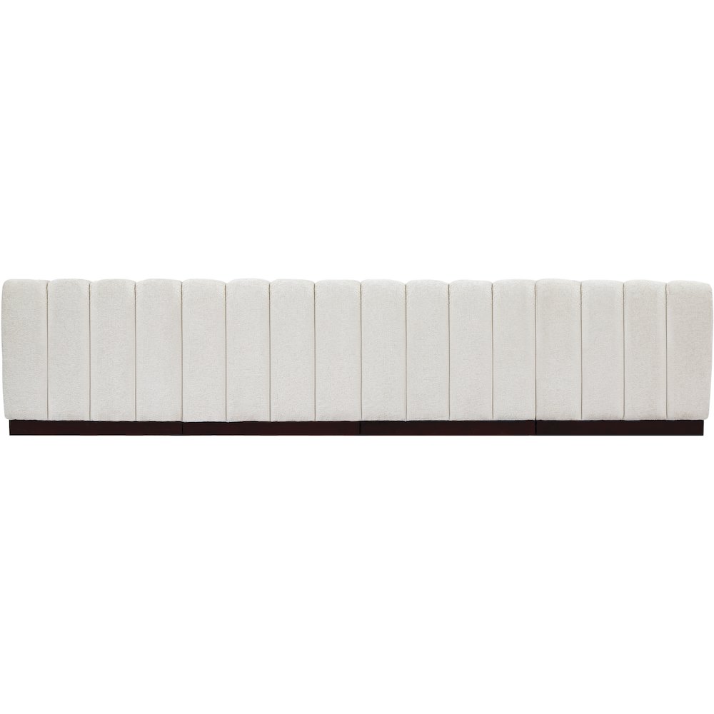 Quinn Cream Chenille Fabric Modular Sofa