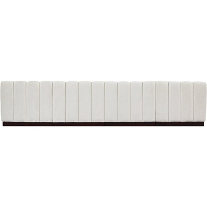 Quinn Cream Chenille Fabric Modular Sofa