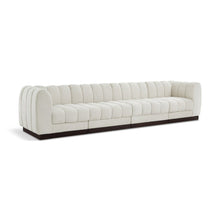 Quinn Cream Chenille Fabric Modular Sofa