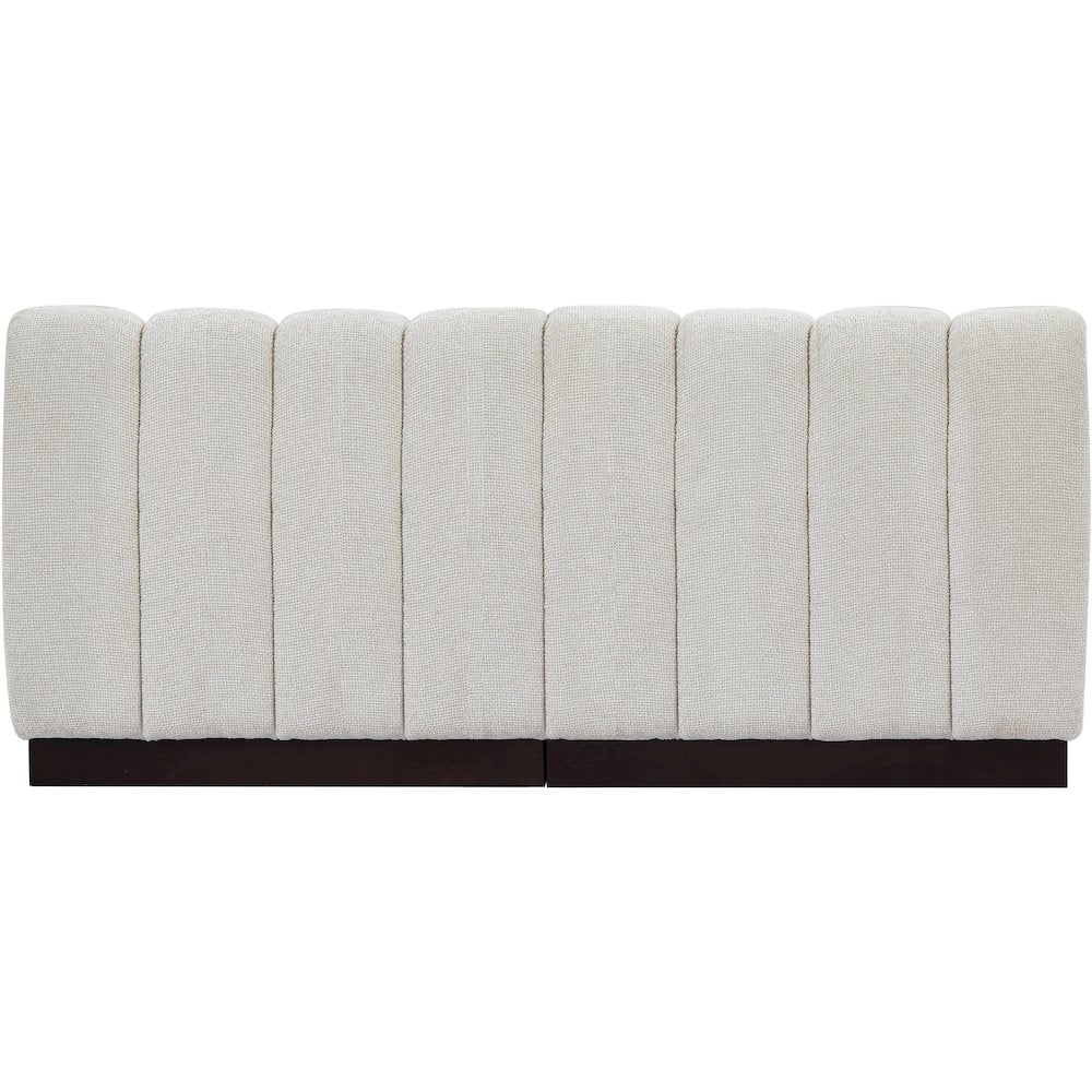 Quinn Cream Chenille Fabric Modular Sofa