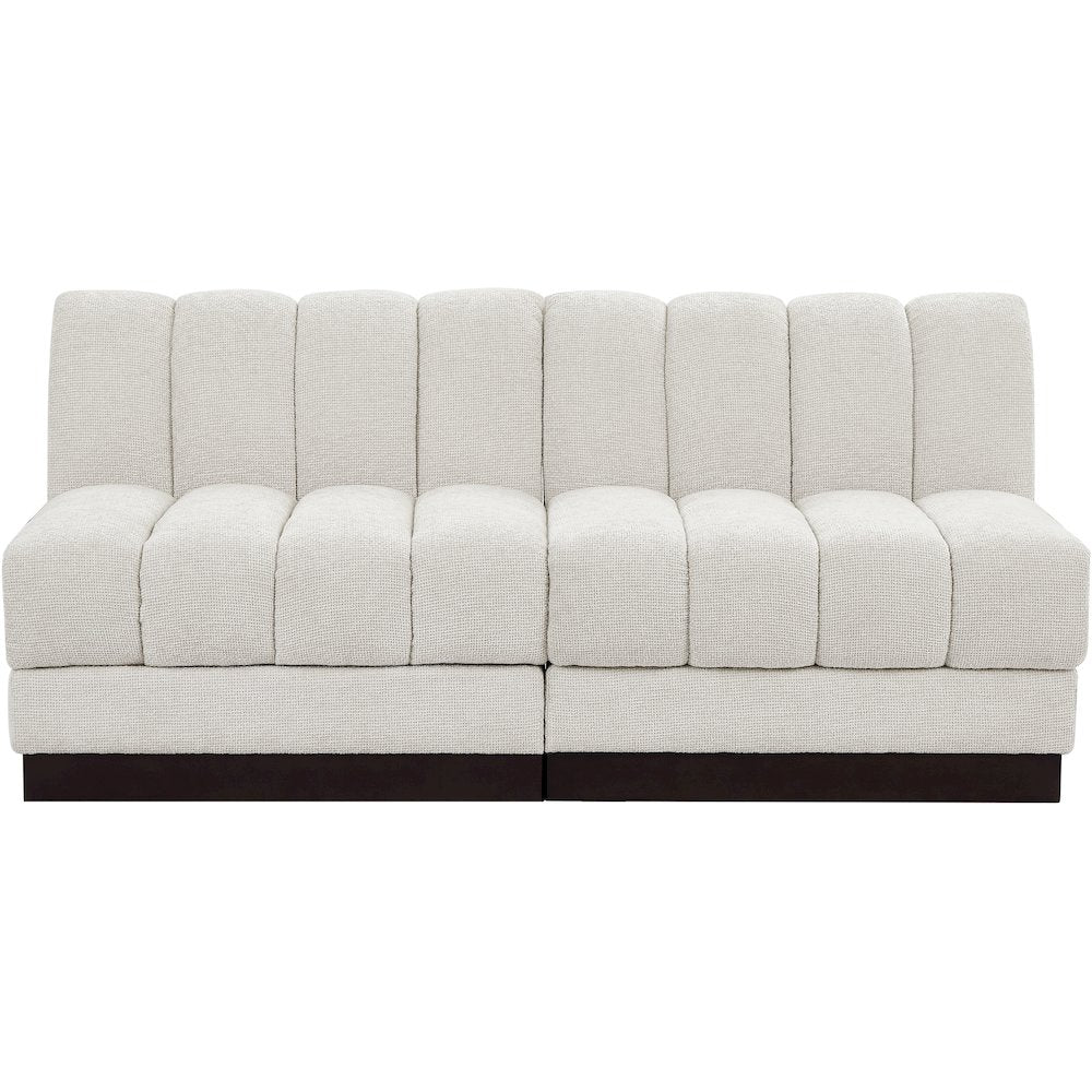 Quinn Cream Chenille Fabric Modular Sofa