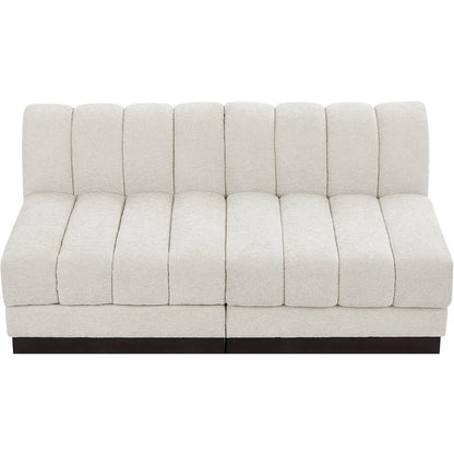 Quinn Cream Chenille Fabric Modular Sofa