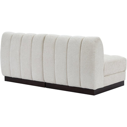 Quinn Cream Chenille Fabric Modular Sofa